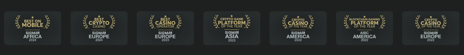 A few of the awards won by BC.GAME over the years at top award shows