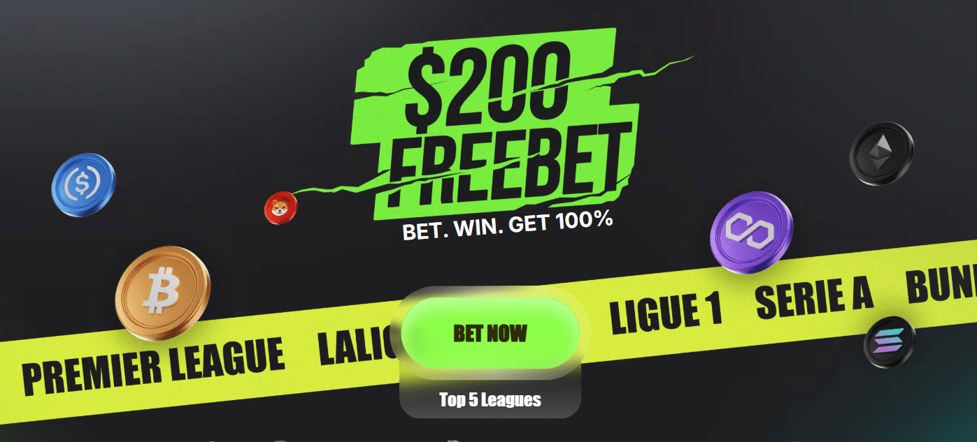 A promo banner for a soccer free bet promotion at the FortuneJack gambling site.