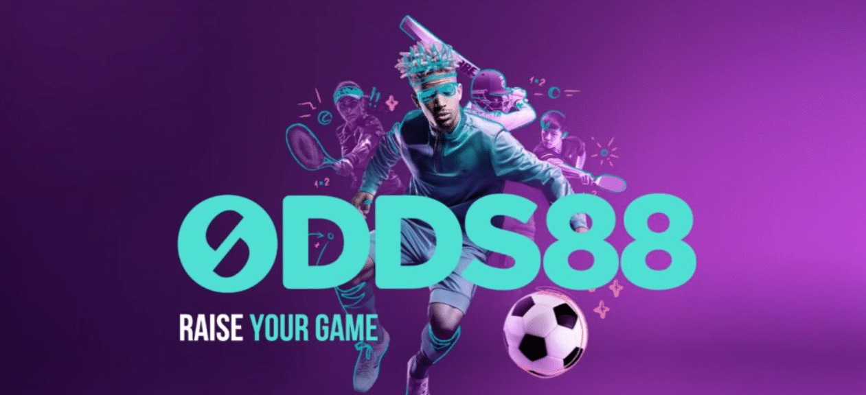 A promo banner from the official site of ODDS88 the odds provider for Sportsbet.io.
