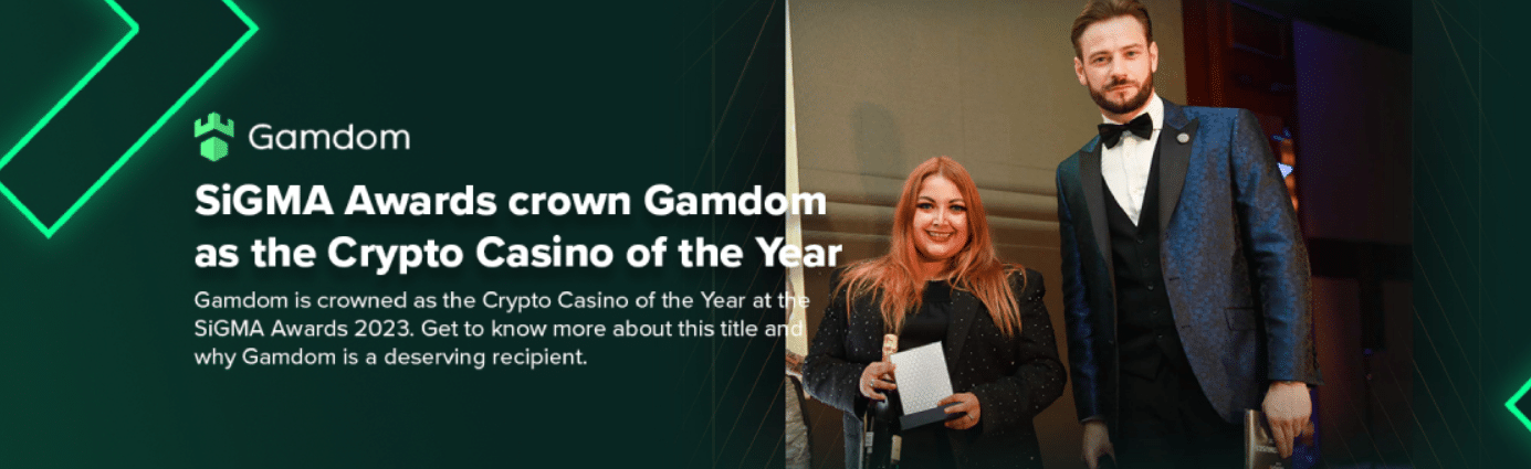 The sigma award that Gamdom won in 2023 at that organization's award show. 