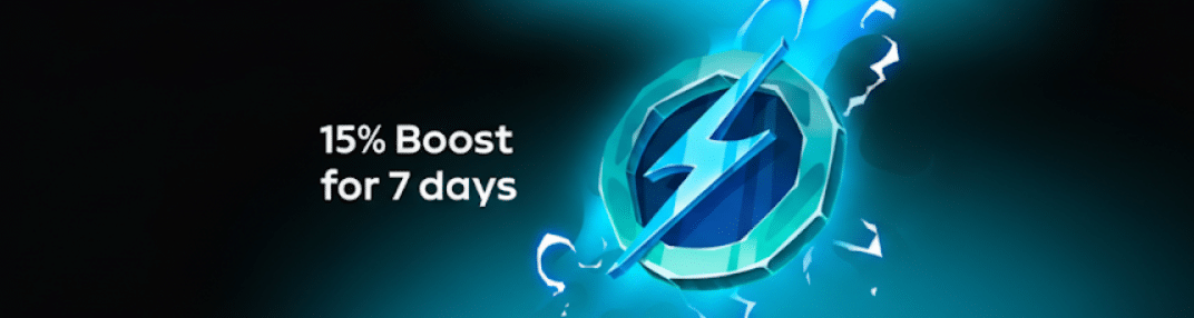 The Welcome Rakeback boost at Gamdom for new users.