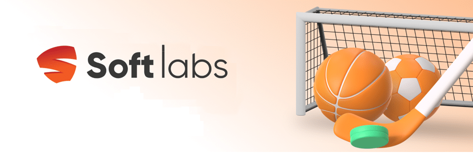 A promo banner for the Softlabs sportsbook software.