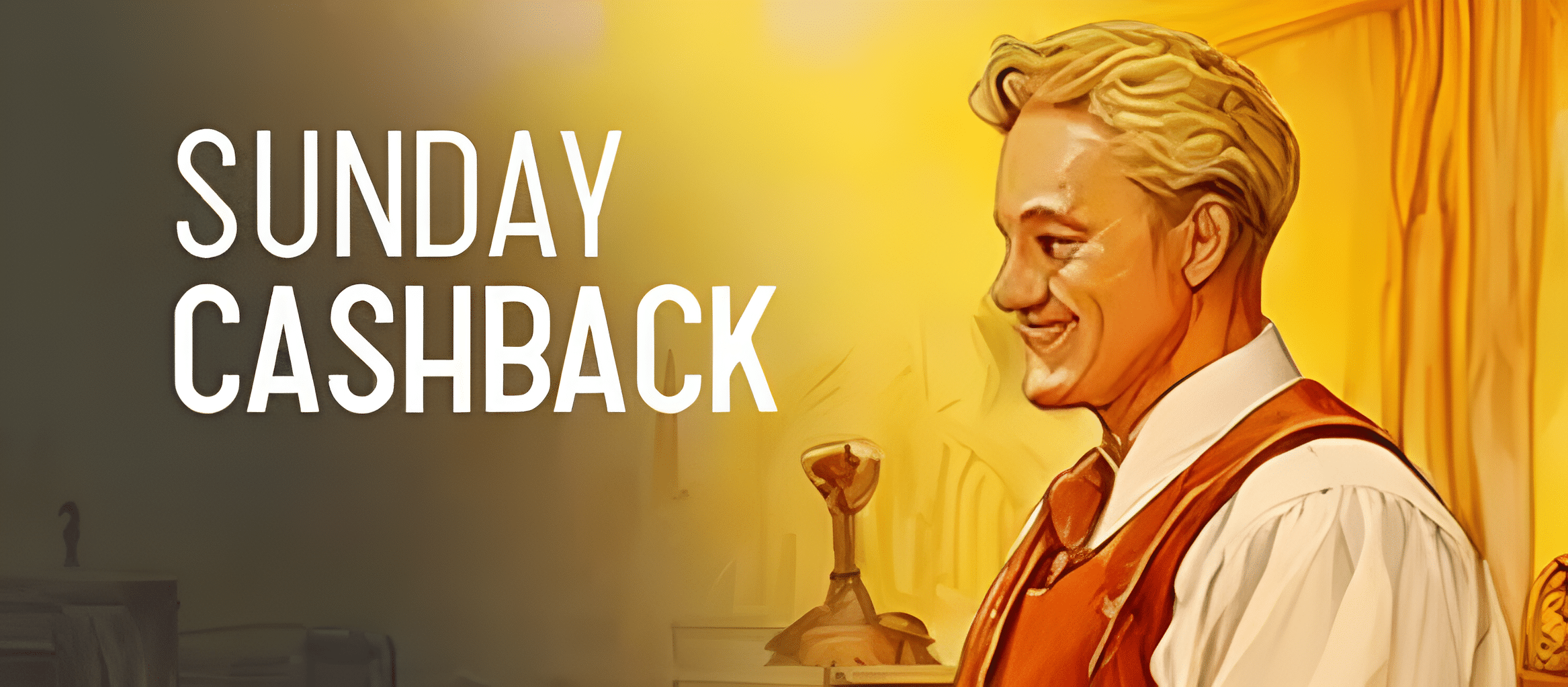 A promo banner for the Art Casino Sunday Cashback