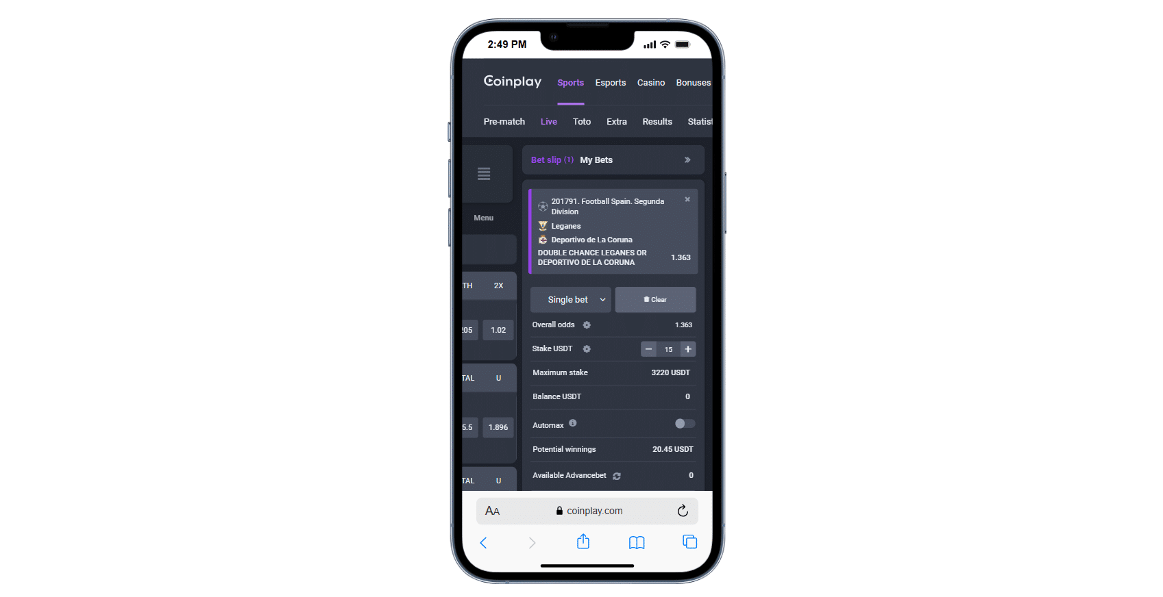The mobile version of the Coinplay mobile version.