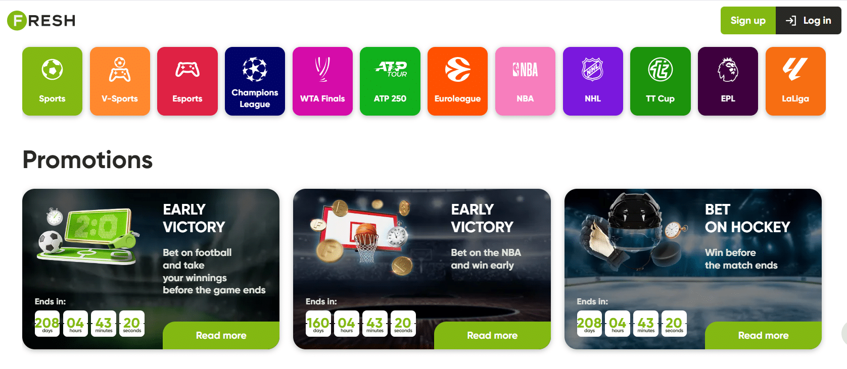 A look at Fresh, Sol Casino's sister site.