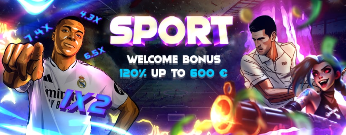 A promo banner for the MyStake sports welcome bonus - 120% up to $600.