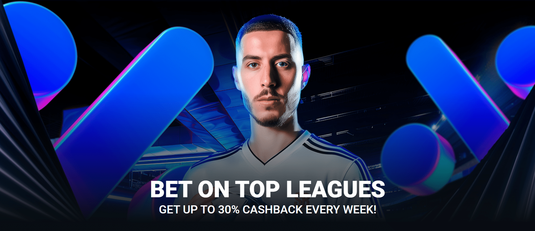 A promo banner for the SapphireBet football cashback.