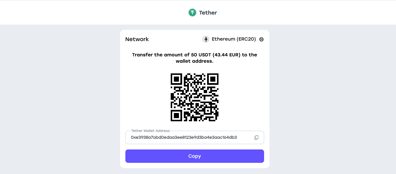 A look at the Weiss payment page, its the deposit tab. 