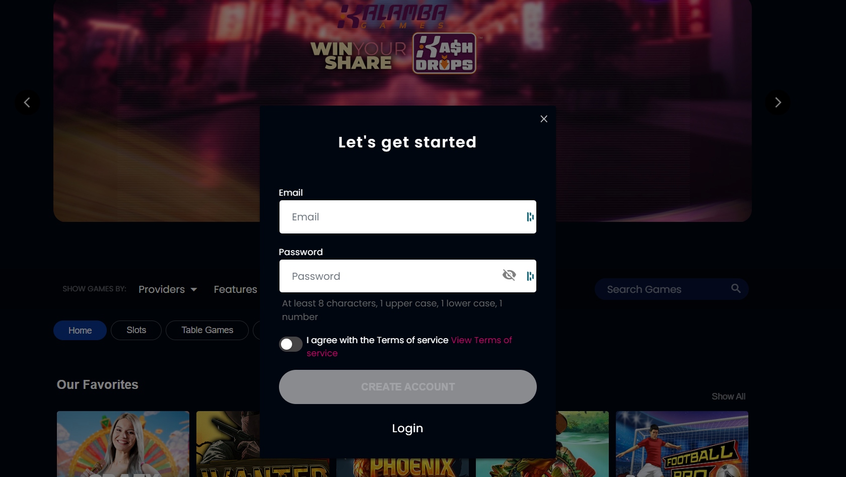 Betplay.io Casino Registration