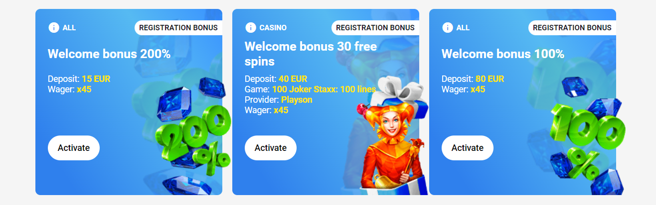 Slottica Bonus Offers