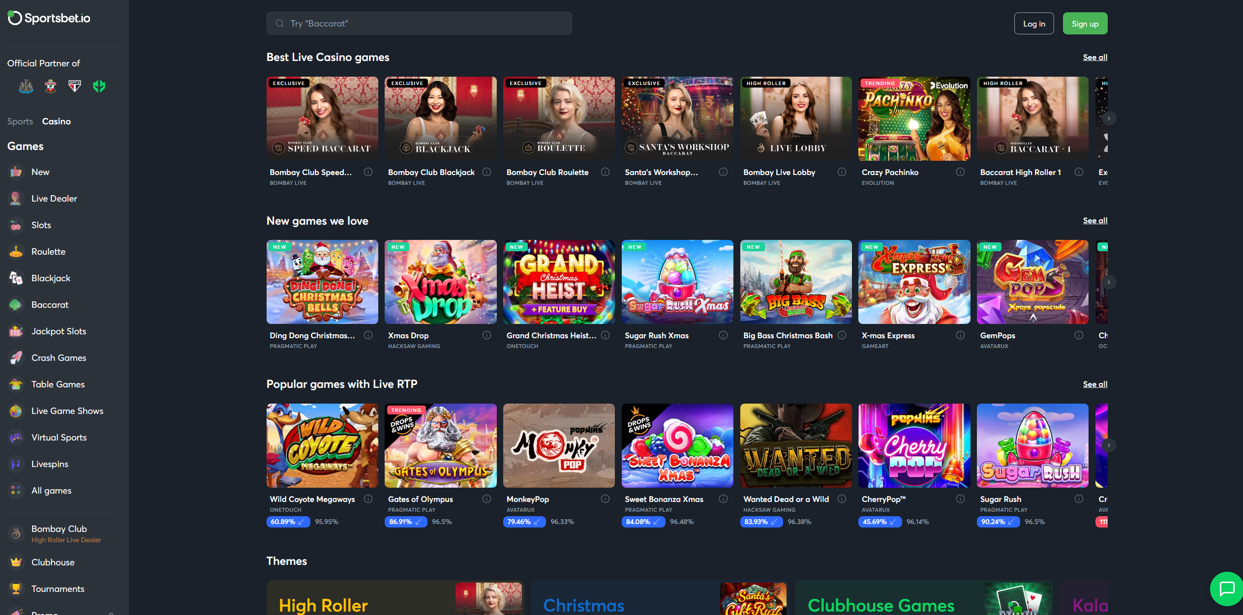 Sportsbet.io Casino Design