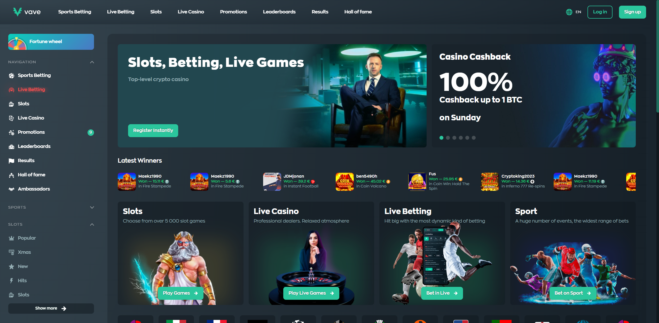 Vave Casino Design