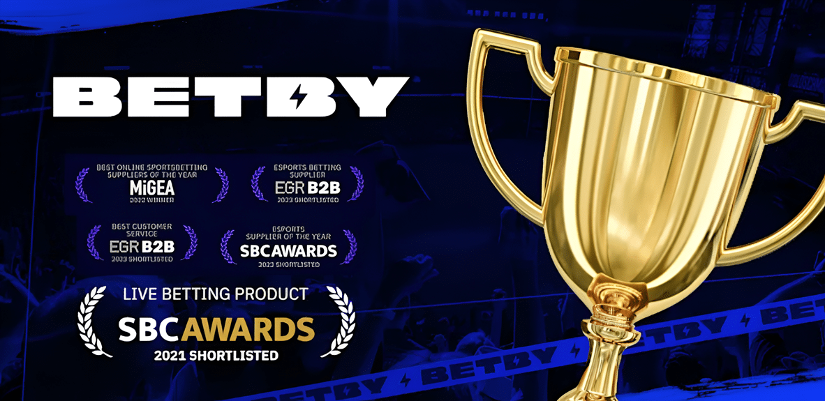 A promo banner for BETBY, the betting software provider for Crashino.