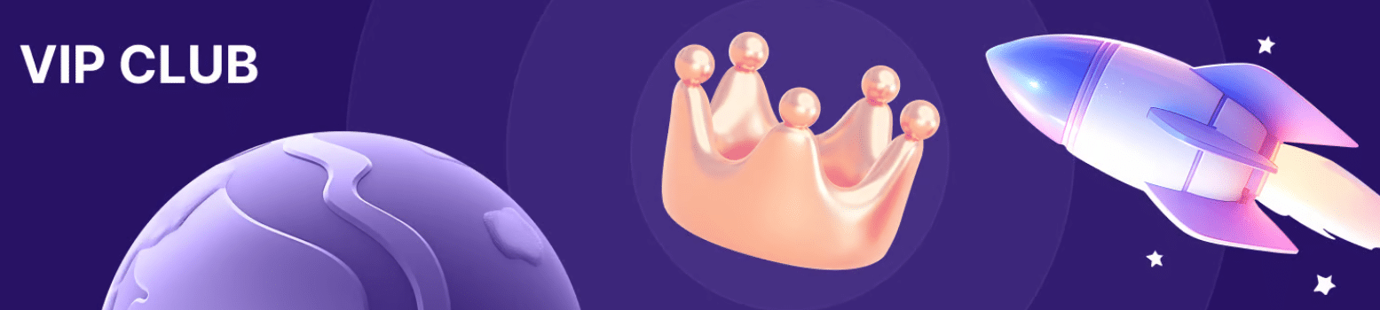 A promo banner for the Crashino VIP Club system. 