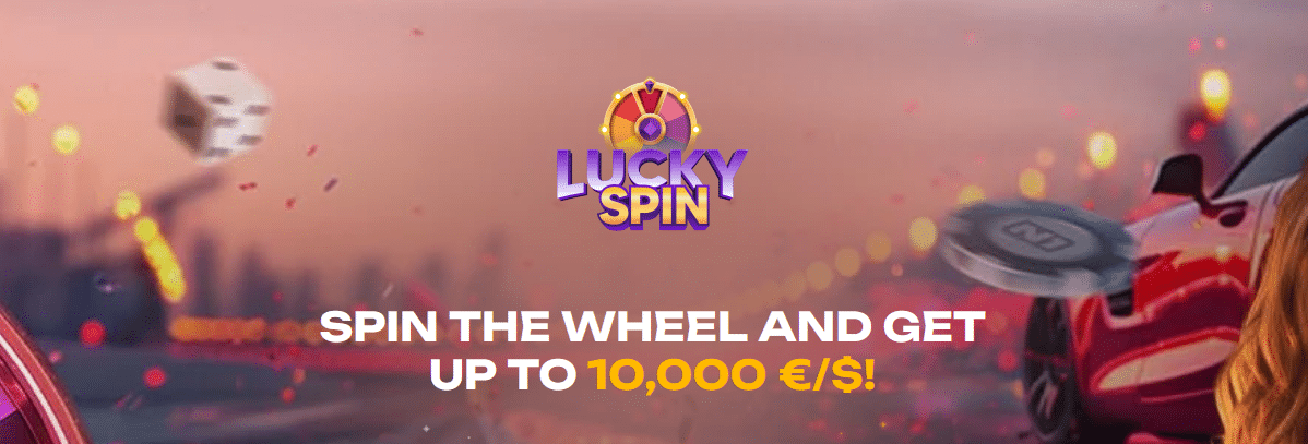A promo banner for the Lucky Spin promo at N1Bet.com.