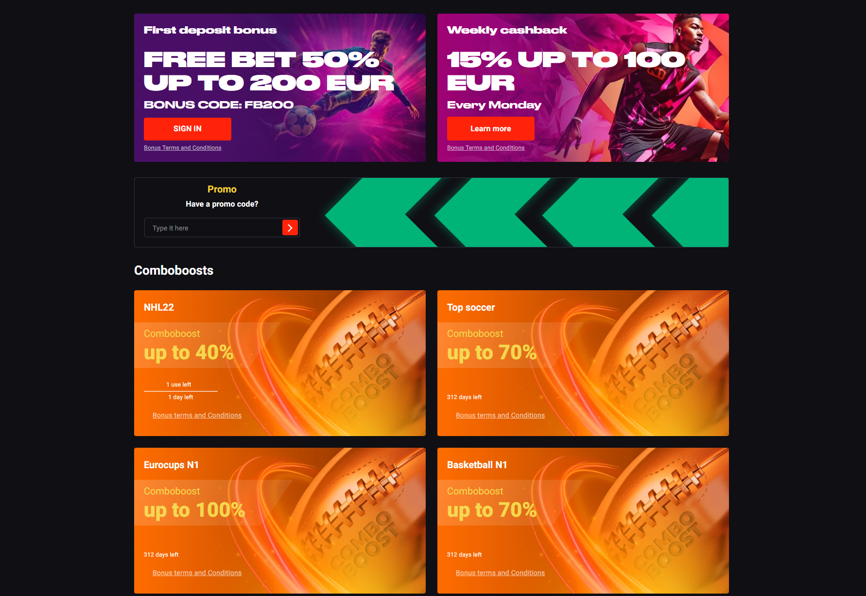 N1Bet Bonus Offers