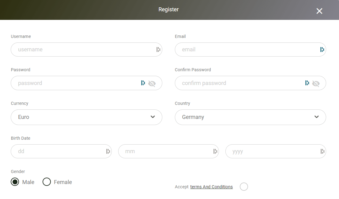 Thor Casino Registration