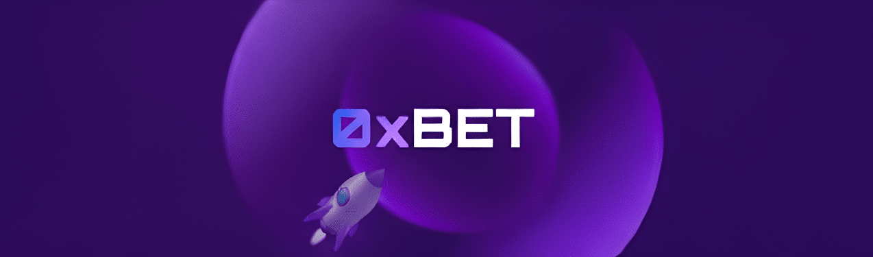 A promo banner for 0x.Bet, a hybrid casino and sportsbook.