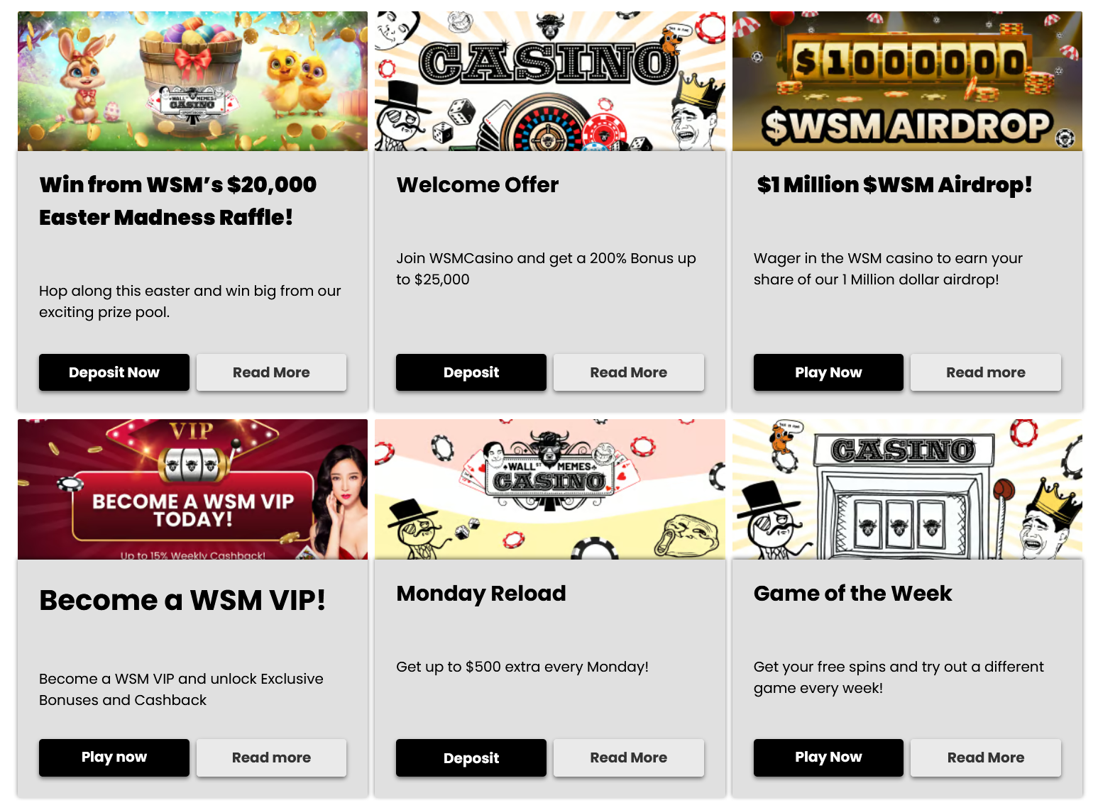 WSM Casino Bonus Offers