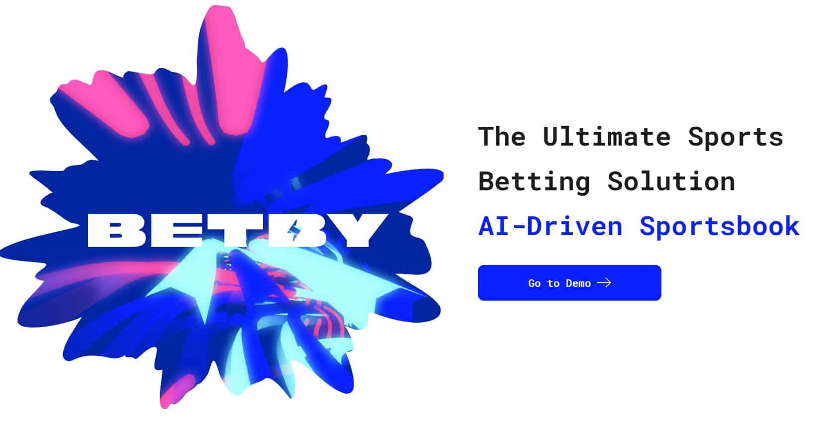 A promo banner for BETBY advertising its sportsbook as an AI-DRIVEN one.