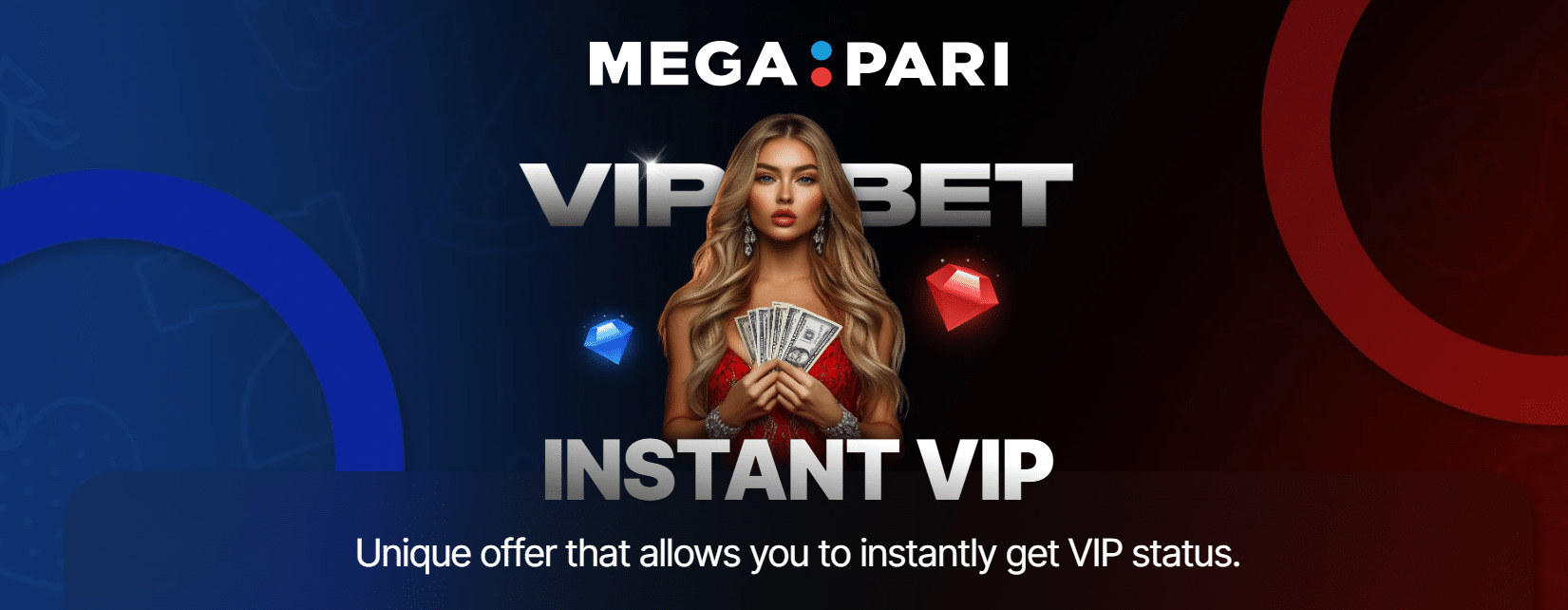 A promo banner for the Megapari VIP program.