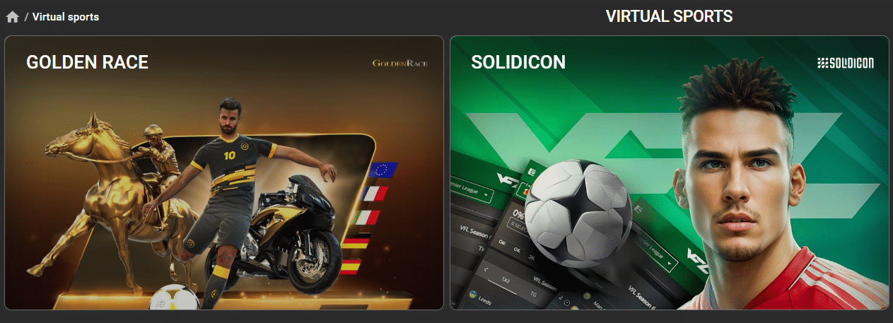 The Megapari virtual sports providers.