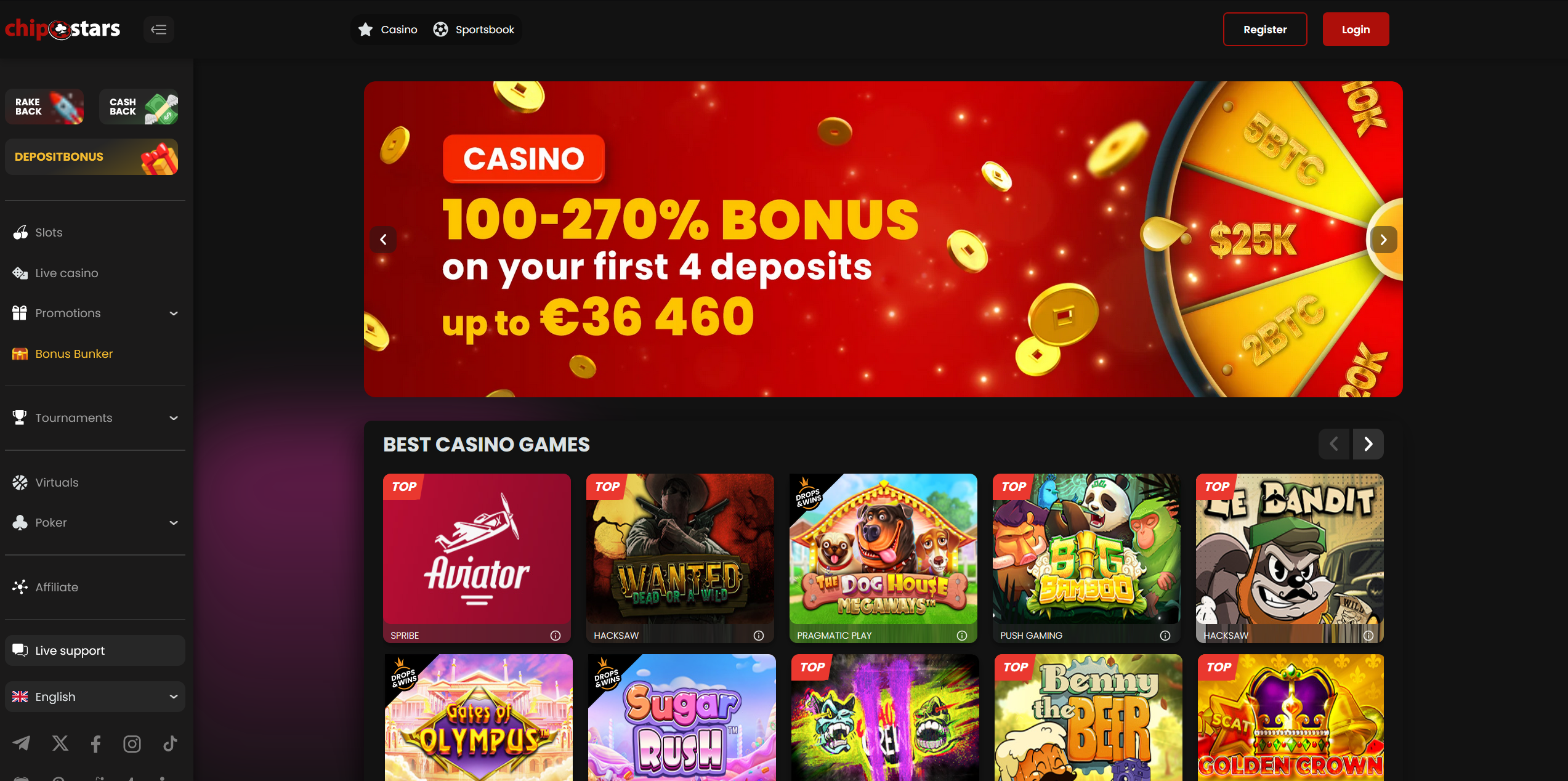 Chipstars Casino Design